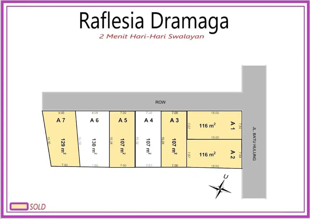 7 Menit Terminal Laladon Tanah Kavling Strategis 12x Cicilan