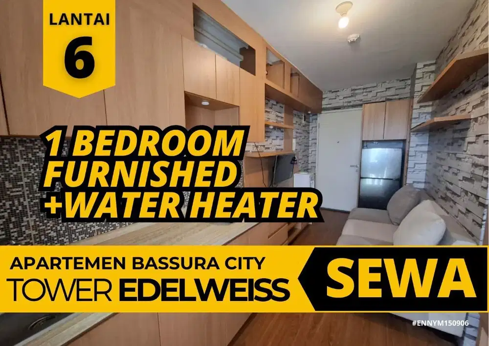 Sewa Apartemen 1 Kamar Lantai 6 Ada Water Heater Bassura City