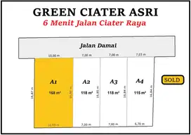 Tanah Kost Ciater. 5 Menit Terminal Serpong, 10 Menit St. Rawa Buntu