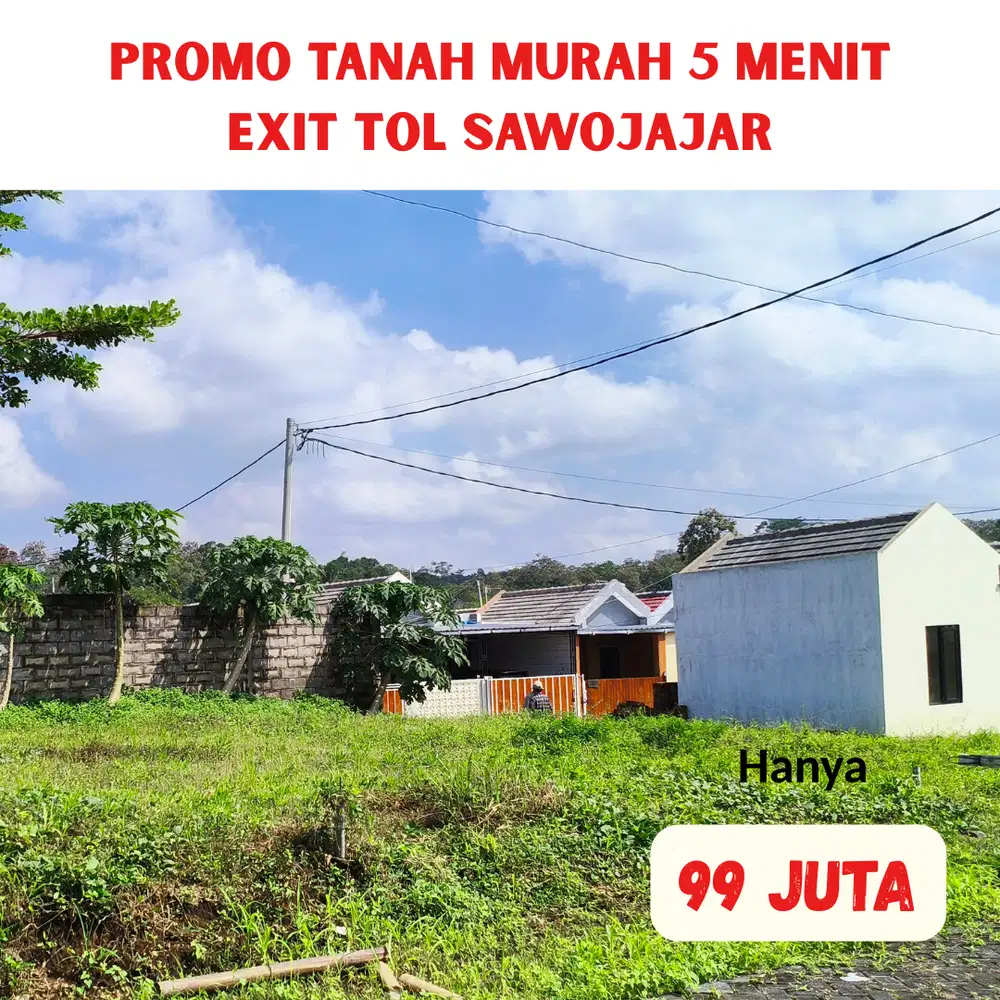 Tanah Malang Murah Dekat Gerbang Tol Sawojajar