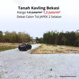 Dekat Wisata Kampoeng Kita. Kavling SHM 1 Jutaan Bekasi Cicil 12x