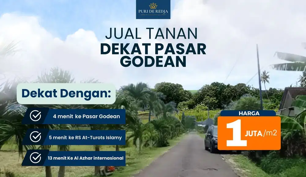 Tanah SHM Jogja Jalan 5 Meter 4 Menit ke Pusat Pasar Godean