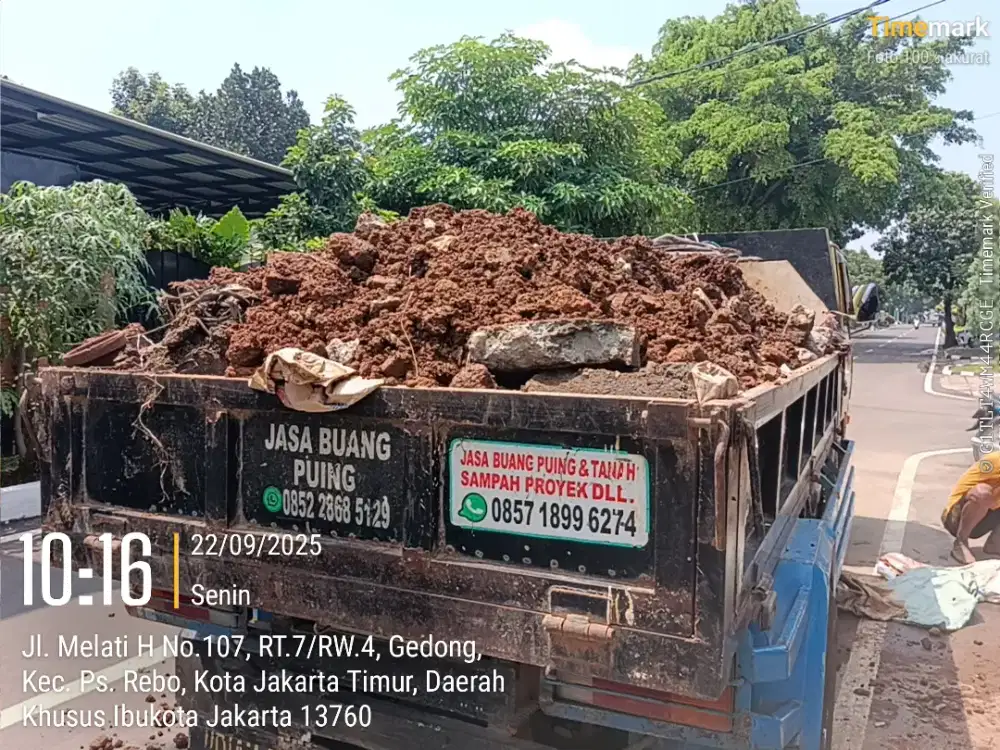 Jasa buang puing dan tanah
