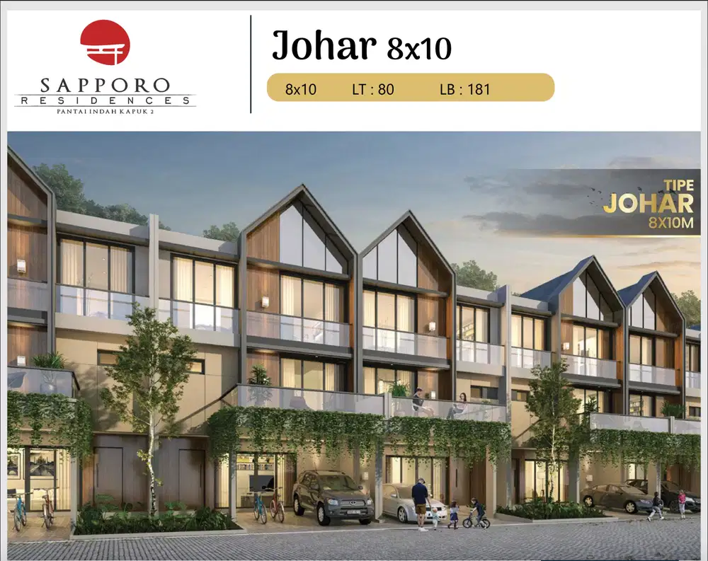 Rumah 3 Lantai Sapporo Residence di PIK 2