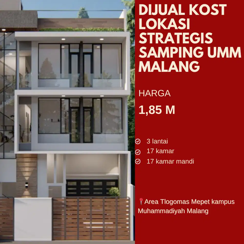 Cluster Kost Premium Lokasi Strategis Kampus Besar Malang