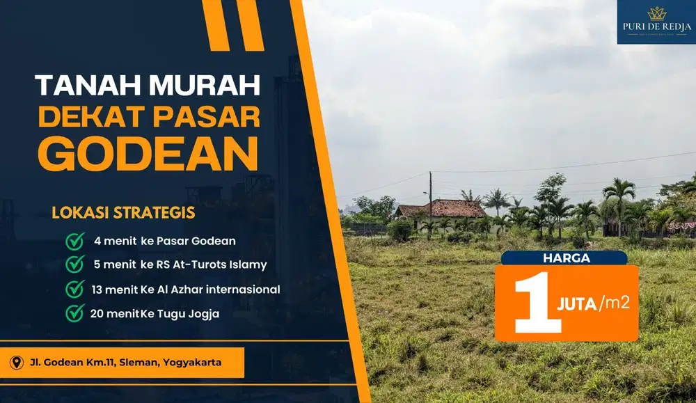 Tanah Kavling Jogjadi Sleman Dekat Jalan Raya Godean