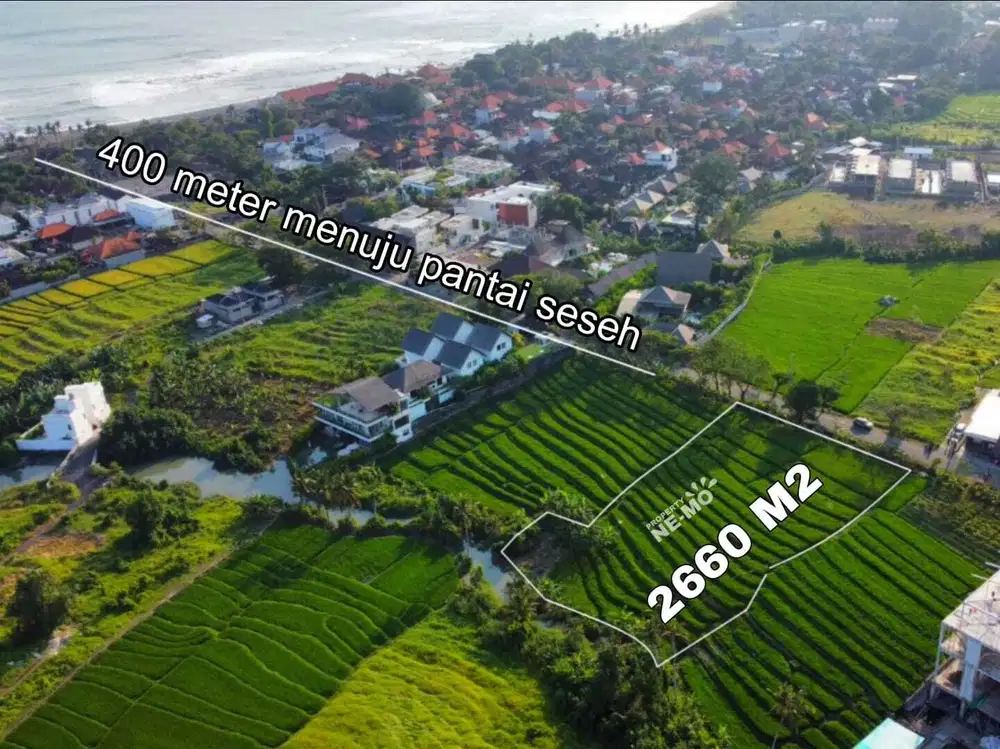 Dijual Tanah 2660 M2 Lokasi  Area Pantai Seseh Munggu Badung Bali