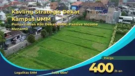 Tanah Potensial Usaha dan Bangun Kost Hanya  2 Menit ke UMM Kampus 3