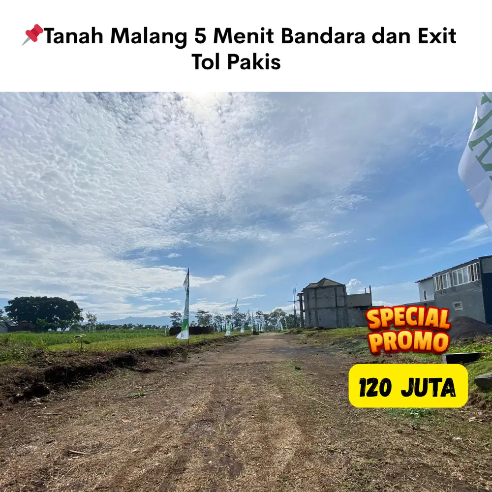 Tanah 5 Menit Bandara Strategis Asrikaton Malang