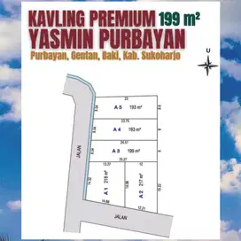 Tanah Hook Mangku Jln Aspal di Gentan, Ideal Bangun Ruko & Kost Eksluf