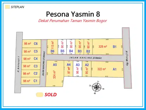 Kavling Perumahan Siap Bangun, 10 Menit Stasiun Kota Bogor, SHM Pecah