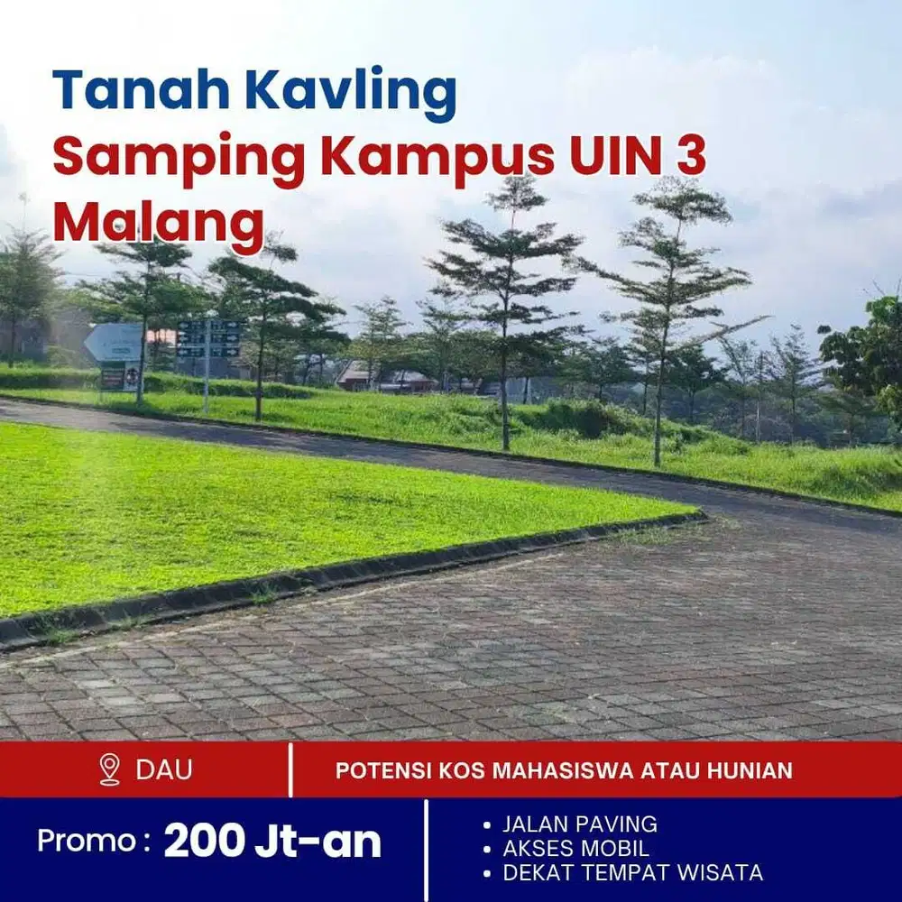 Tanah Dau Malang Jawa Timur Samping UIN 3 Malang