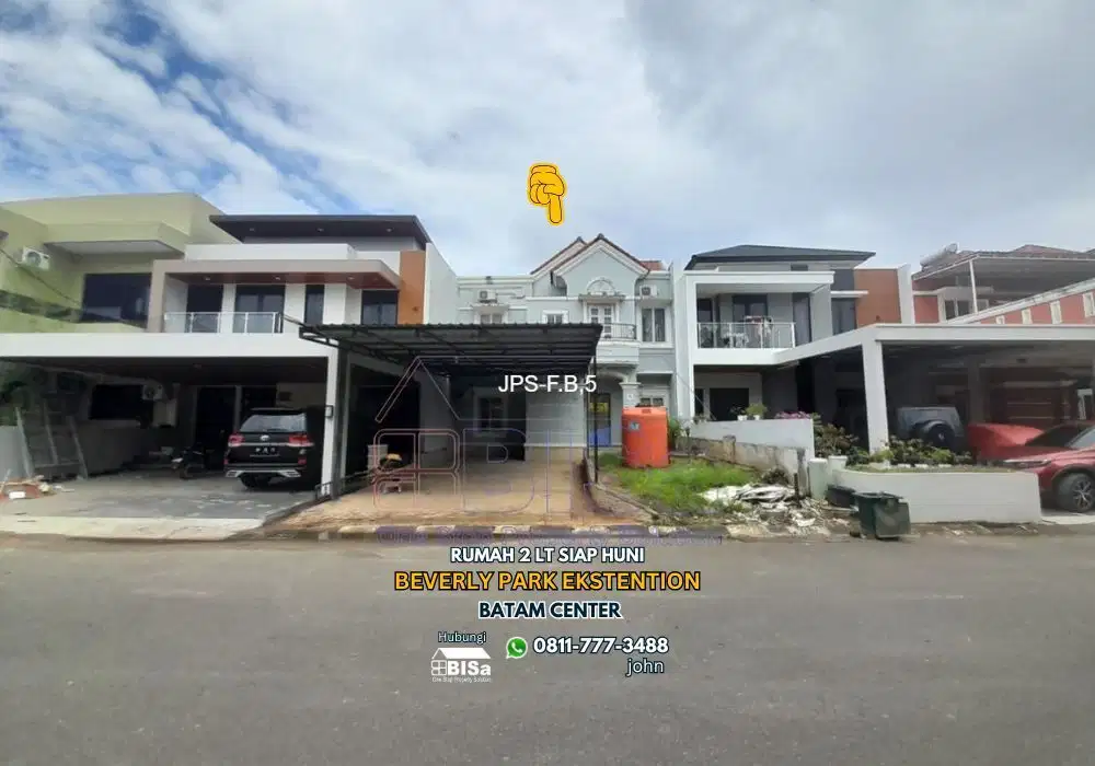 Rumah 2 Lt Siap Huni di Beverly Park Ekstention Batam Center