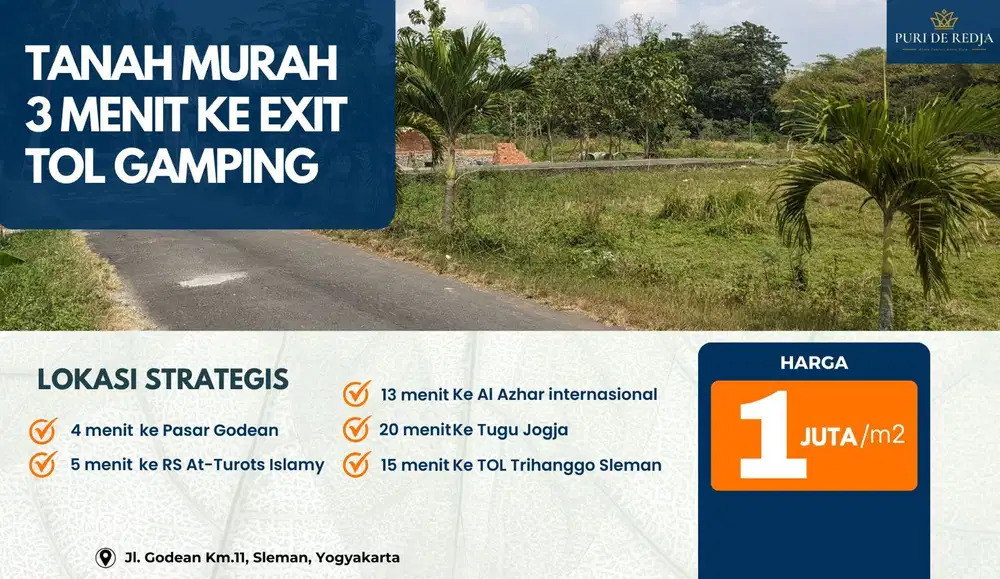 Tanah Kavling Sleman SHM Murah di Jl. Godean