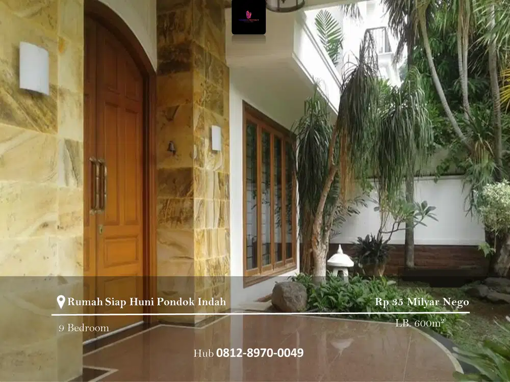 Dijual Rumah Pondok Indah 2 Lantai Siap Huni 6KT SHM