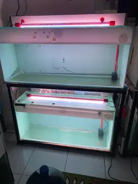 aquarium bekas full set
