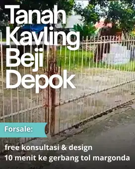 Jual Tanah Hunian Beji Depok, 11 Menit ke Gerbang Tol Margonda