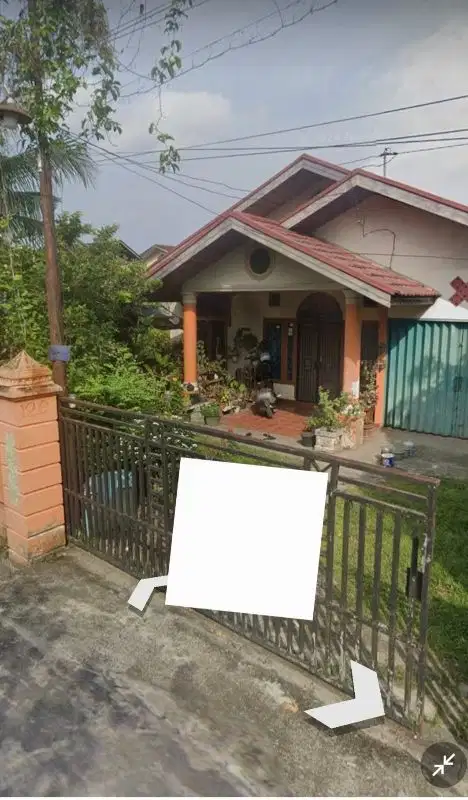 Tanah & rumah murah luas 580m2 300m dari kampus UIR Marpoyan