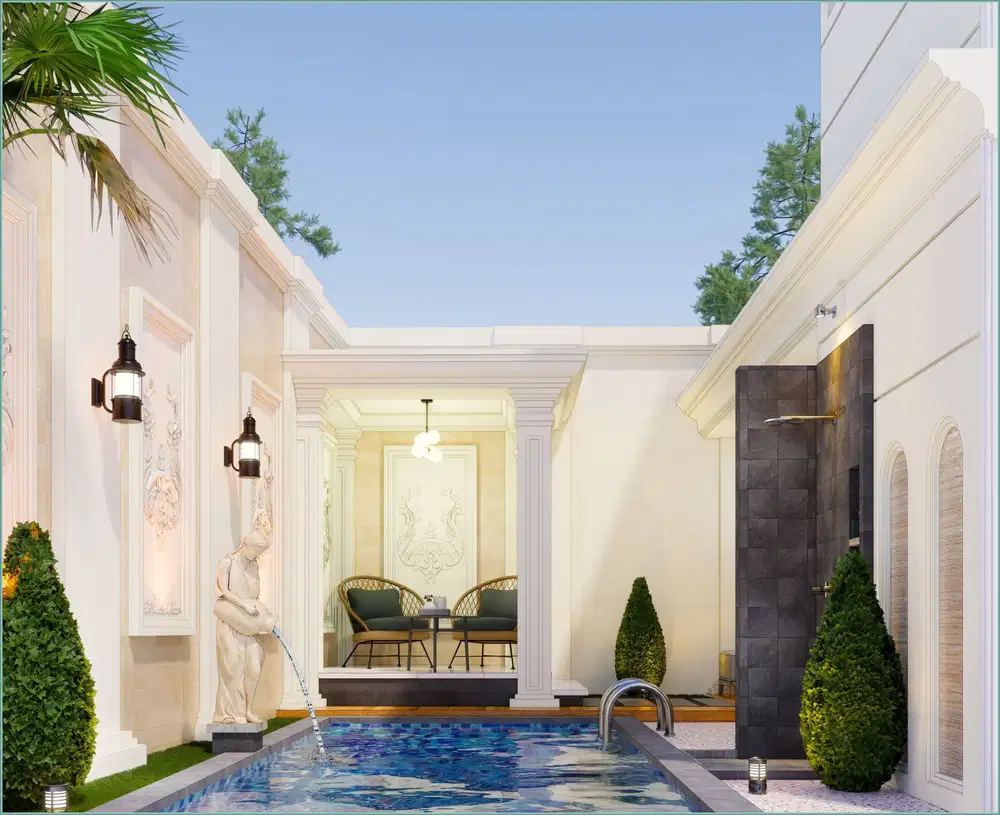 Rumah Mewah Sleman di Godean Kolam Renang & Suasana Villa