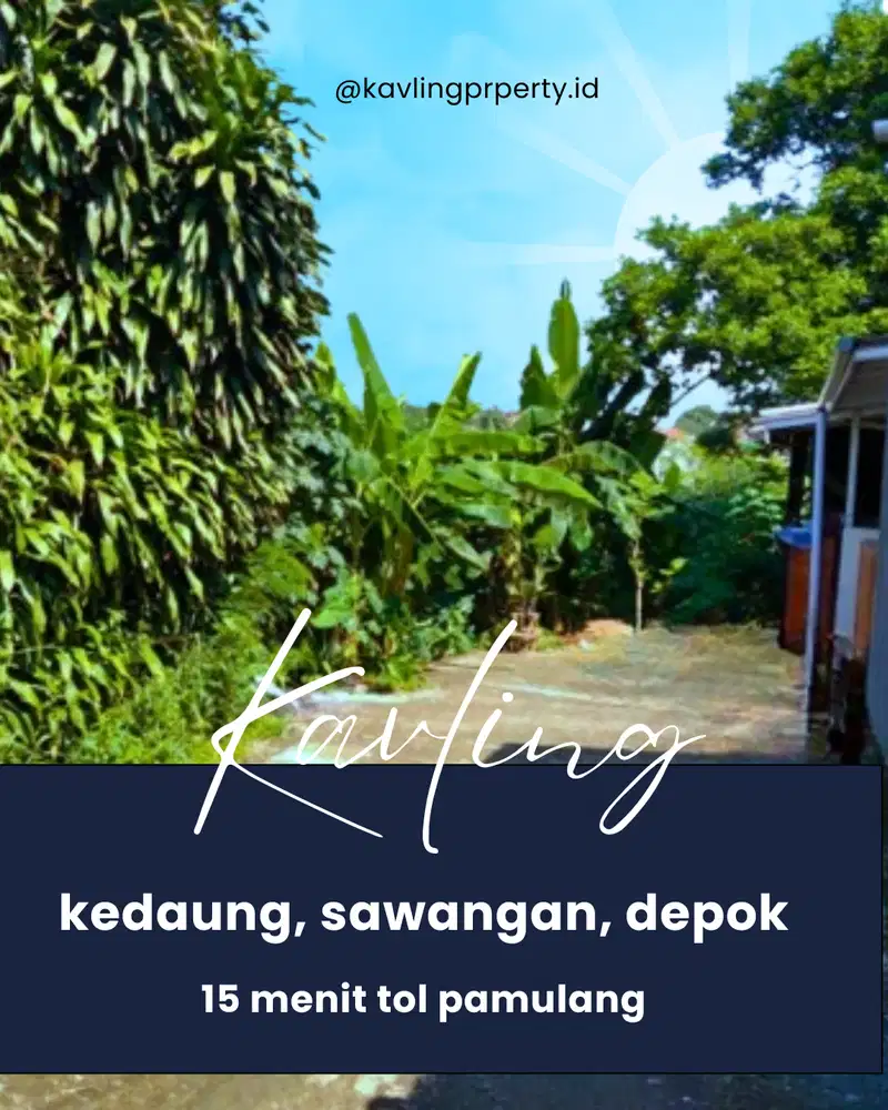 Jual Tanah Kavling, Kedaung, Sawangan, Depok, SHM, Lahan Siap Bangun