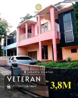 Rumah luas dalam cluster veteran bintaro jaksel  3 km pondok indah
