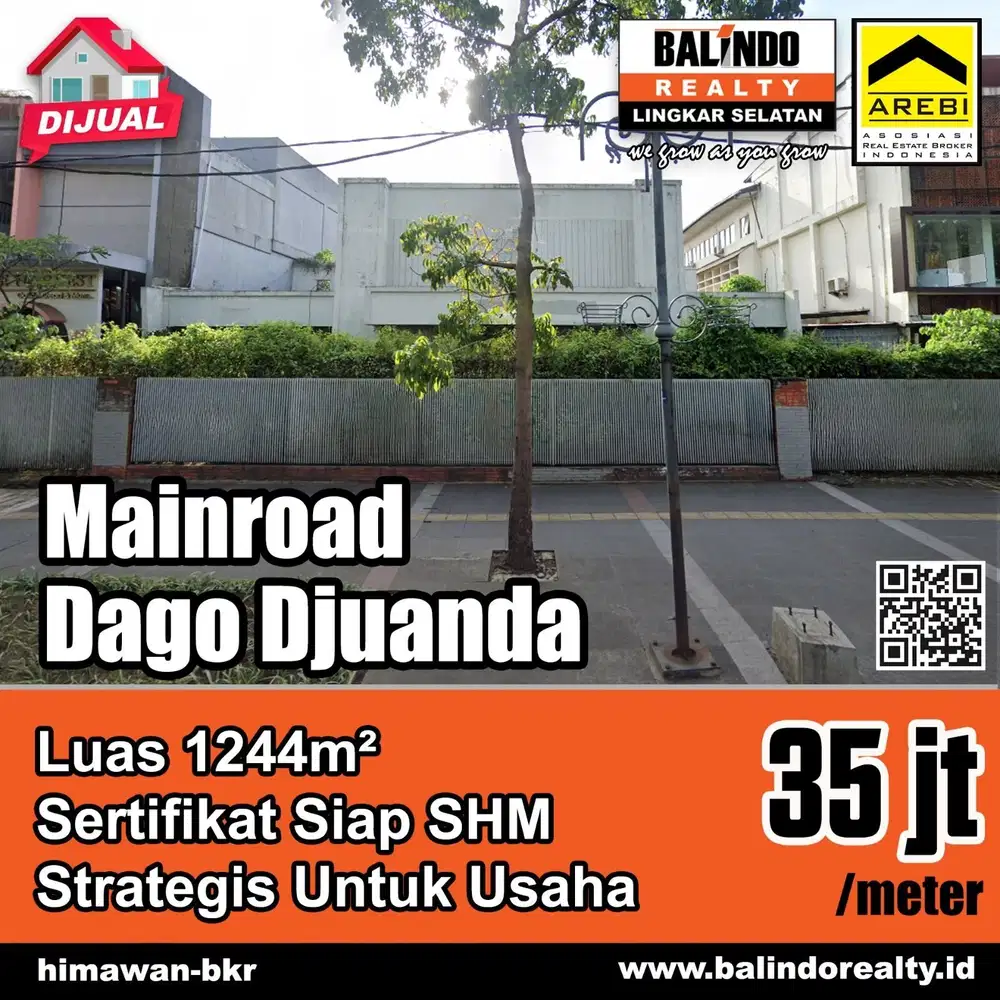 Dago Mainroad - Bandung Kota, SHM, Bisnis Area, Lokasi Premium, Murah