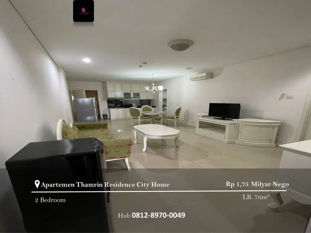 Dijual Apartement Thamrin Residence City Home 2BR Lantai Rendah