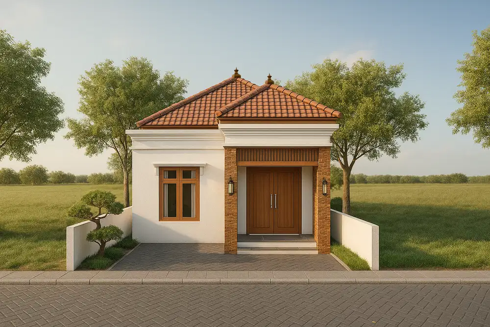 Rumah Dekat UMY Tipe 50 Model Klasik Carport Luas