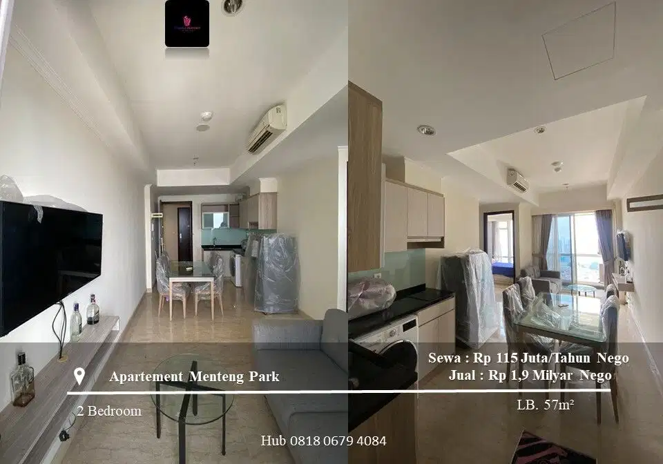 Jual dan Sewa Apartement Menteng Park High Floor 2BR Full Furnished