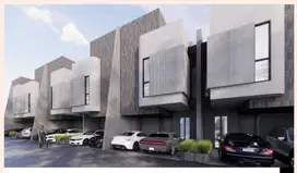 TOWNHOUSE EKSLUSIVE FULL BATA MERAH SEMI FURNISH DI JATIBENING CAMAN