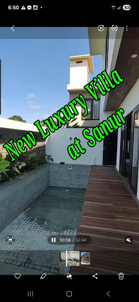 Dijual New Luxury Villa di Jln Tunggak Bingin Sanur Denpasar Bali