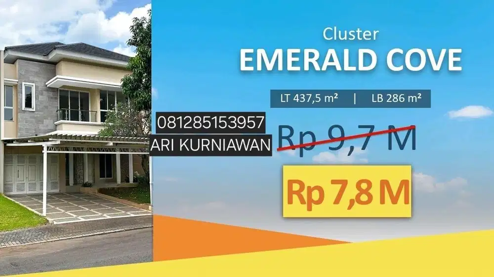Kapan Lg Rumah Lt 439m Cluster Emerald Cove!by Summarecon Diskon Ke 7m