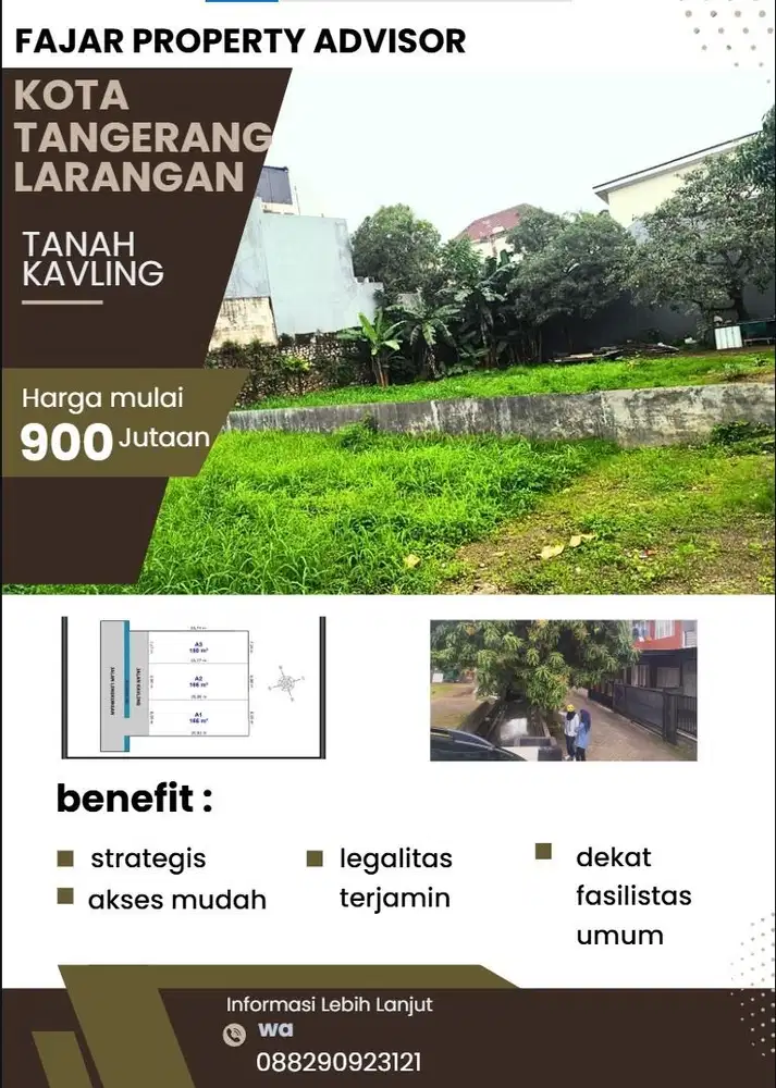 DIJUAL TANAH KAVLING DI LARANGAN, KOTA TANGERANG