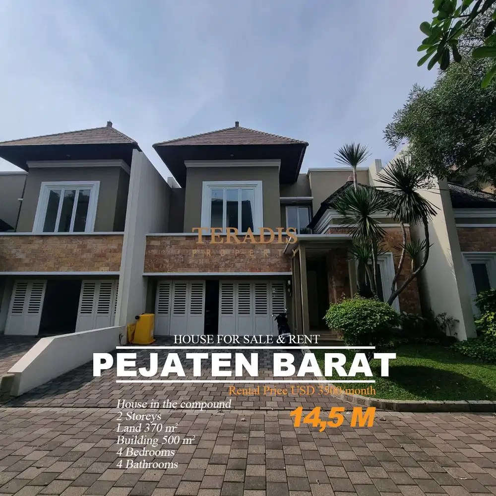 DIJUAL ATAU DISEWAKAN RUMAH DAERAH PEJATEN BARAT