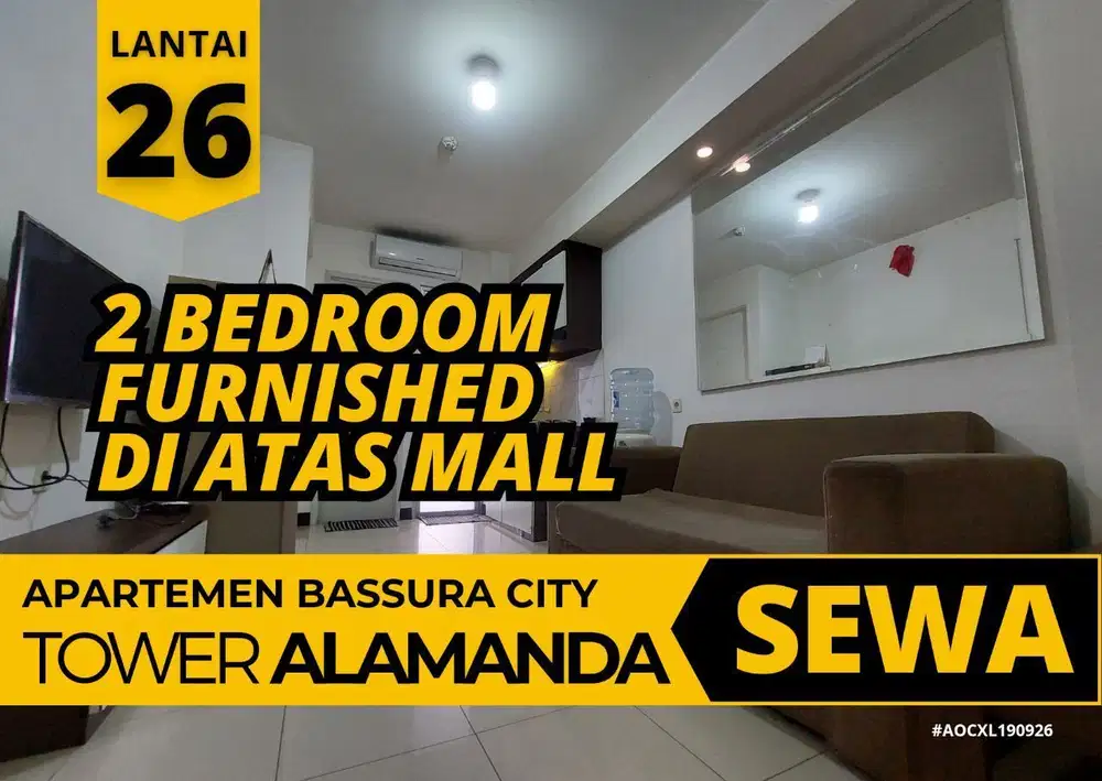 Sewa 2 Kamar Hadap Timur Jakarta Di Atas Mall  Apartemen Bassura City