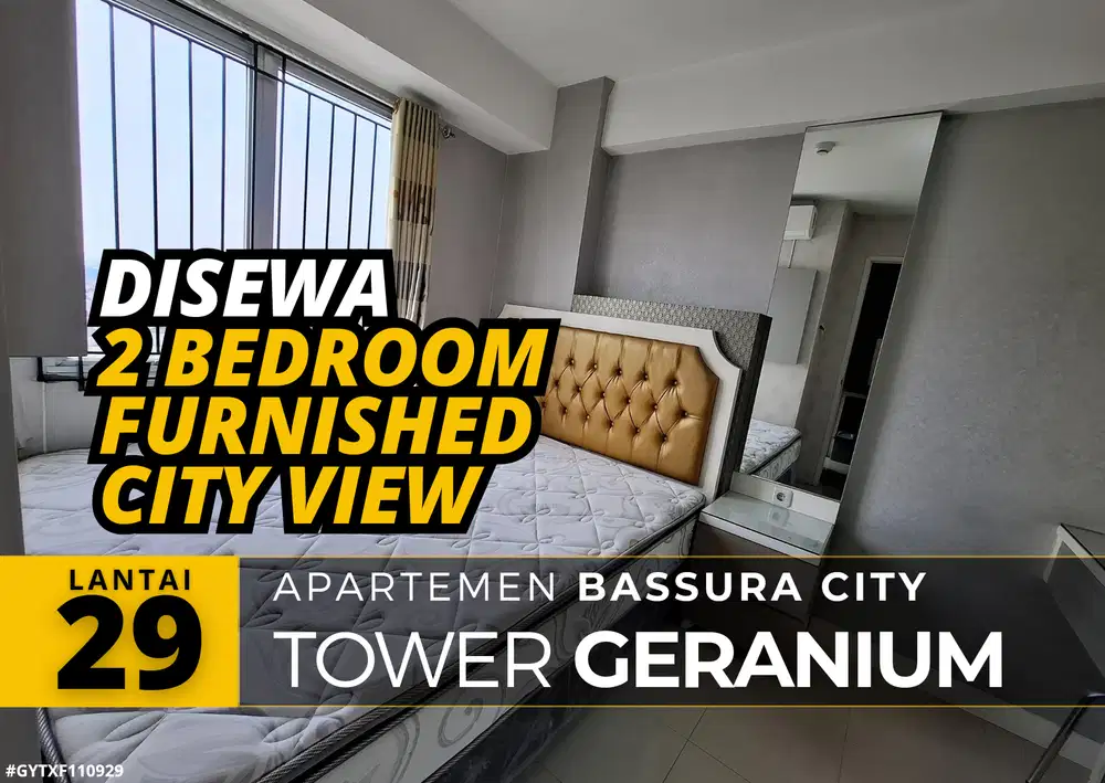 Sewa Tahunan 2 Bedroom Furnished Tower G Apartemen Bassura City