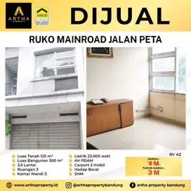 Turun Harga Ruko Mainroad 3.5 Lantai Bagus Siap Huni Peta Bandung