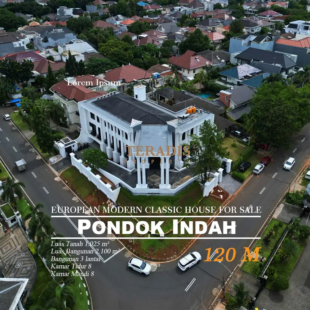 DIJUAL RUMAH PONDOK INDAH BRAND NEW EUROPEAN MODERN CLASSIC
