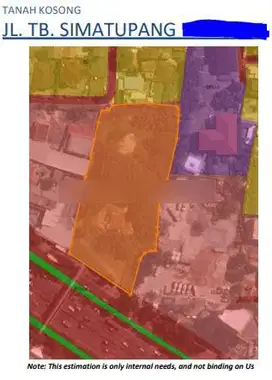 Dijual Tanah 6.850 M2 Shgb Jl Tb Simatupang Jakarta Selatan