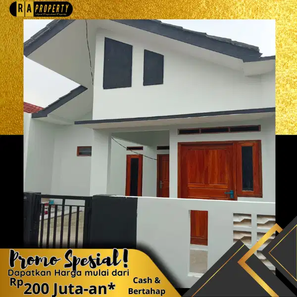 RUMAH MODERN 2 KAMAR CASH DAN BERTAHAP DILOKASI STRATEGIS