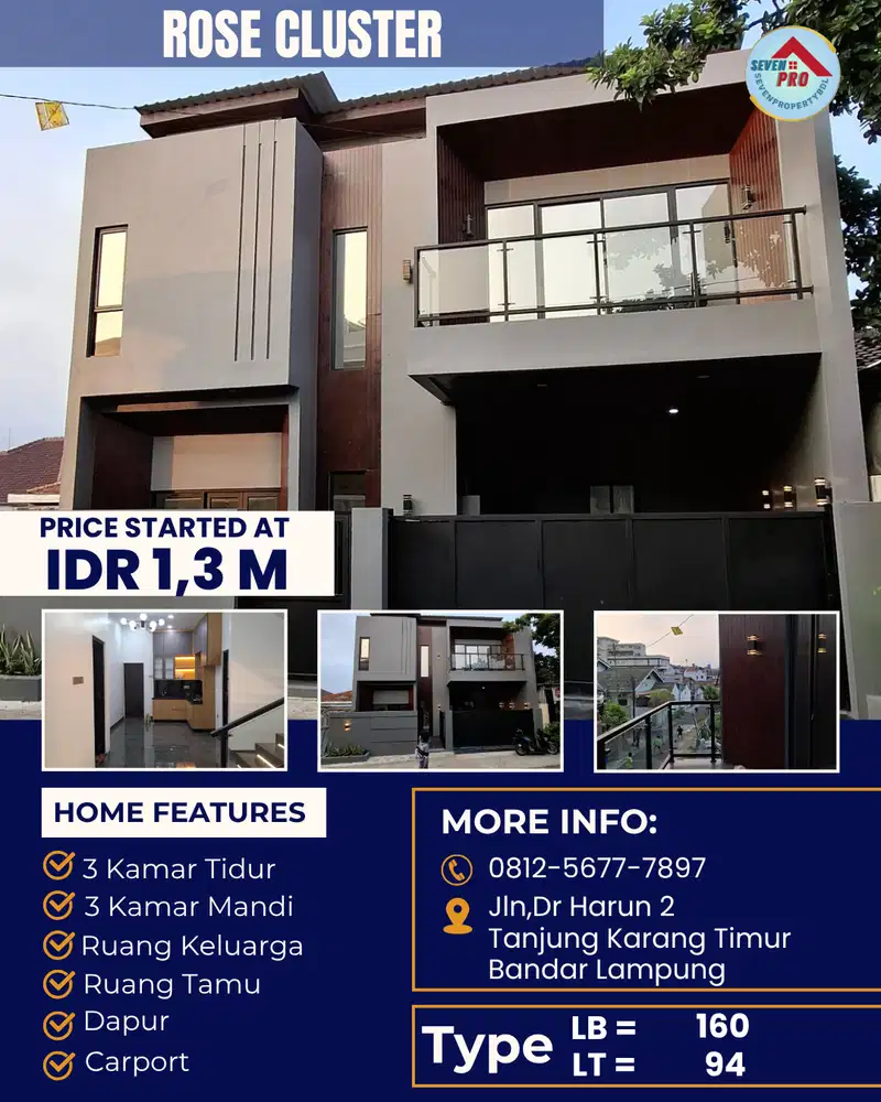 RUMAH CLUSTER MEWAH DEKAT KANTOR WALI KOTA