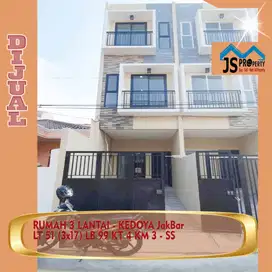 DIJUAL RUMAH 3 LANTAI - KEDOYA JakBar - SS