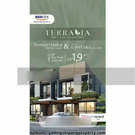 Terravia BSD Adora Rumah 2Lt 1.9Man KPR DP 0% L6 Di BSD City row lebar
