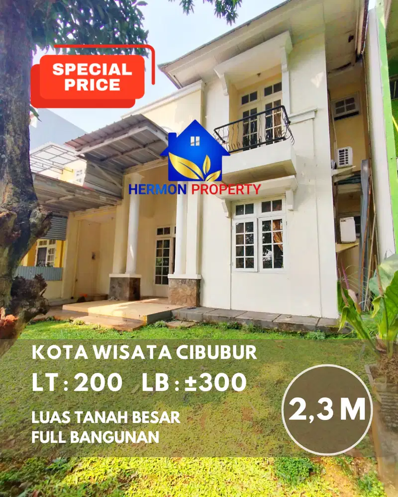 SEGERA Miliki Hunian Cantik di Kota Wisata Cibubur , Luas Tanah Besar