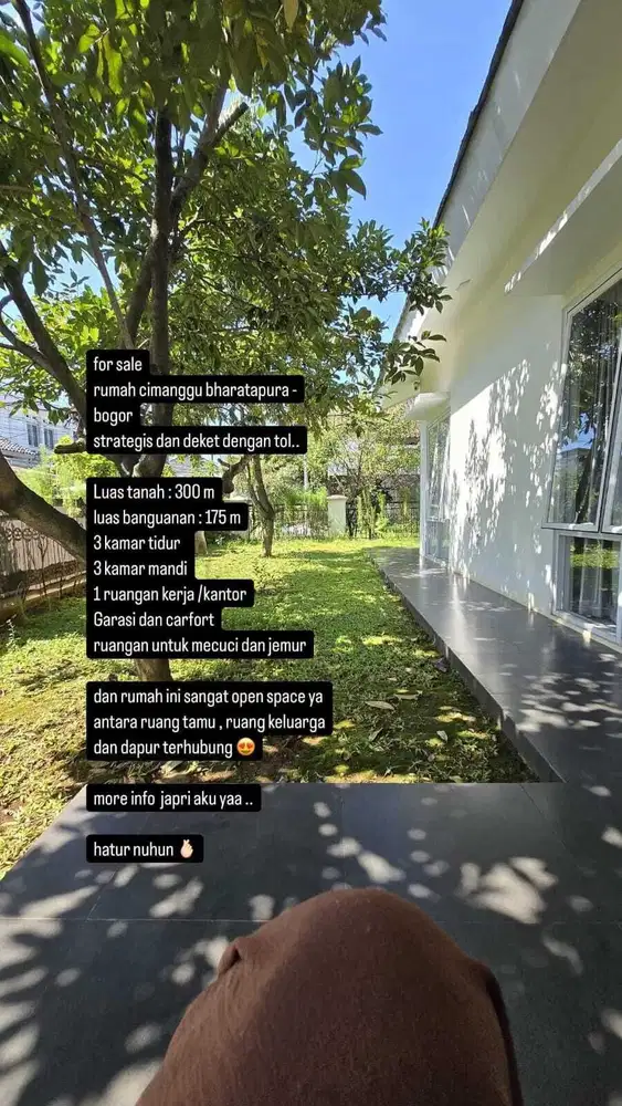 Rumah terawat di kota Bogor akses dekat jalan menuju tol