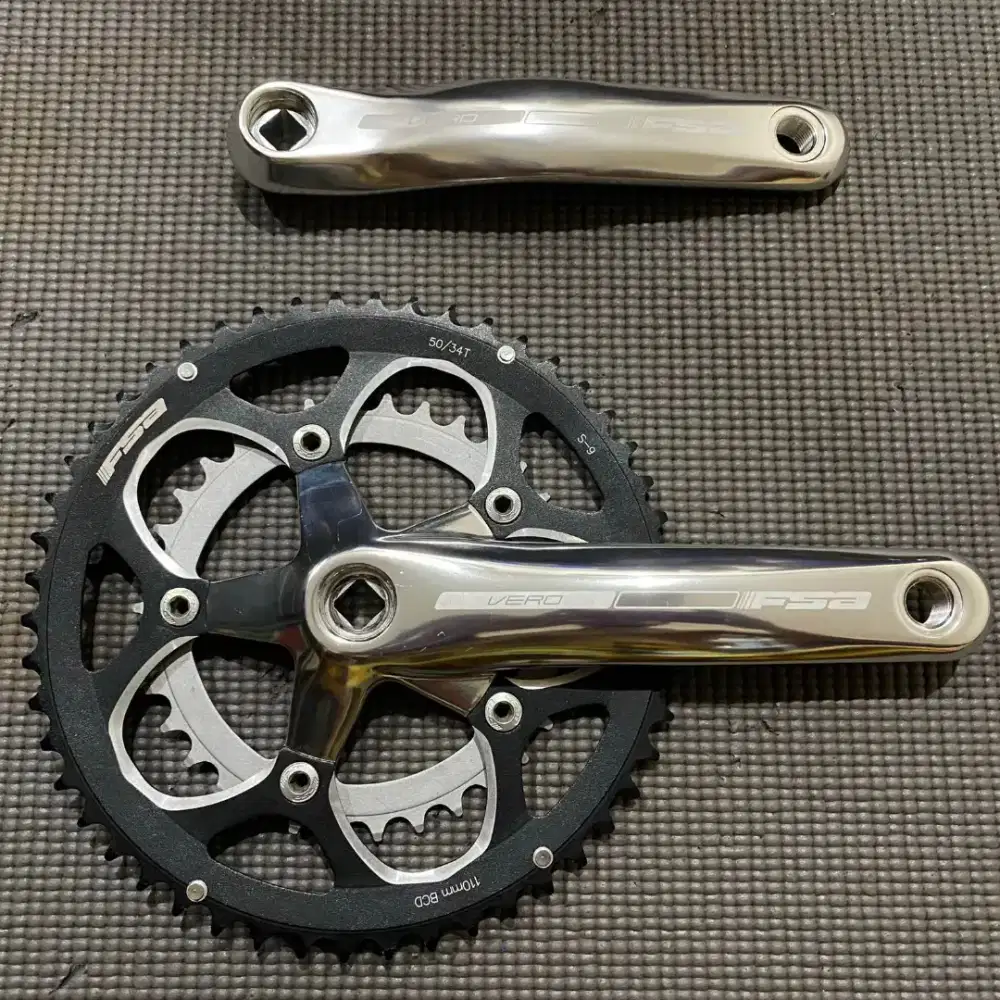 Jual crankset FSA original asli chrome alloy arm 170