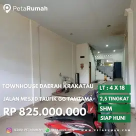 townhouse Siap huni cantik daerah krakatau Jalan mesjid taufik