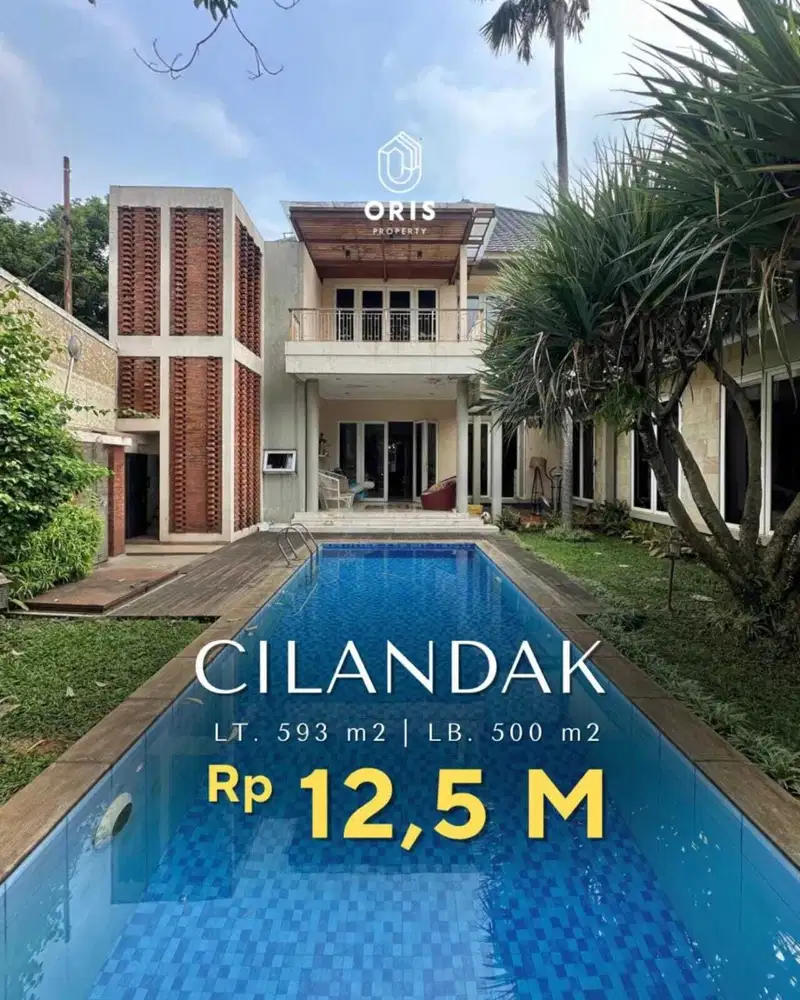 Rumah Moderen Tropis Ada Private Pool di Cilandak Jakarta Selatan