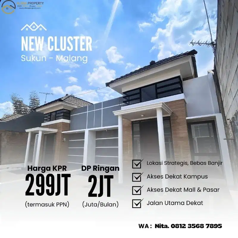 Hunian Modern Minimalis Cicilan 2Jutaan Tengah Kota Malang