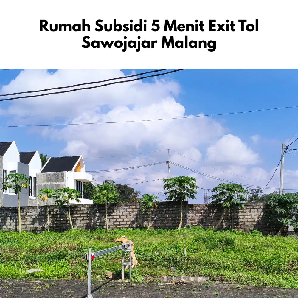 Tanah 90 Jutaan 5 Menit Gerbang Tol Sawojajar Malang